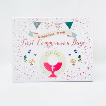 First Communion Day Keepsake Box (Pink)