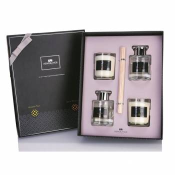 Set of 4 Luxury Candle & Diffuser- Lemongrass Fusion/Lime Mandarin Blossom- Newgrange Living