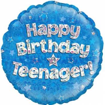 Happy Birthday Teenager (BLUE) Balloon in a Box