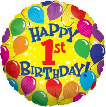Happy 1st Birthday Balloon in a Box