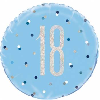 Happy 18th Birthday (BLUE) Balloon in a Box