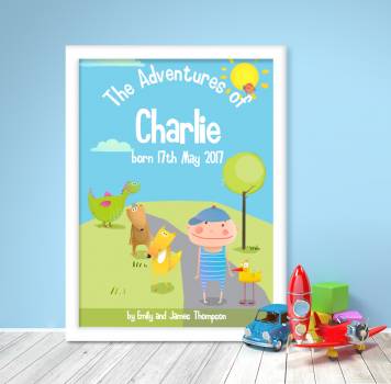 Adventures Baby Personalised Poster