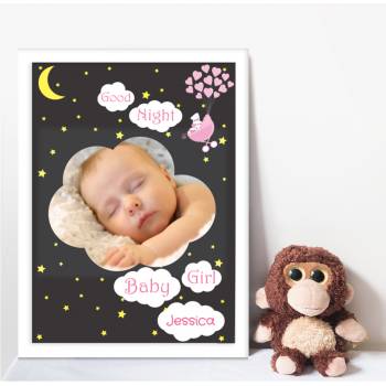 Goodnight Baby Girl - Personalised Poster