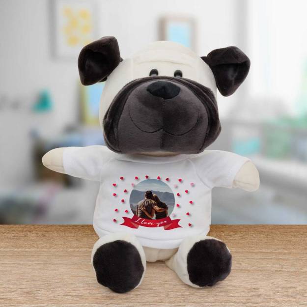 I Love You Any Photo With Hearts - Personalised Animal