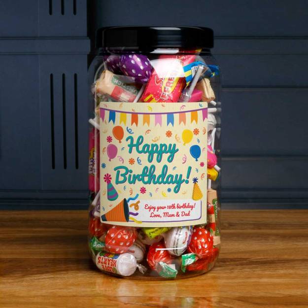 Happy Birthday - Personalised Sweets Jar