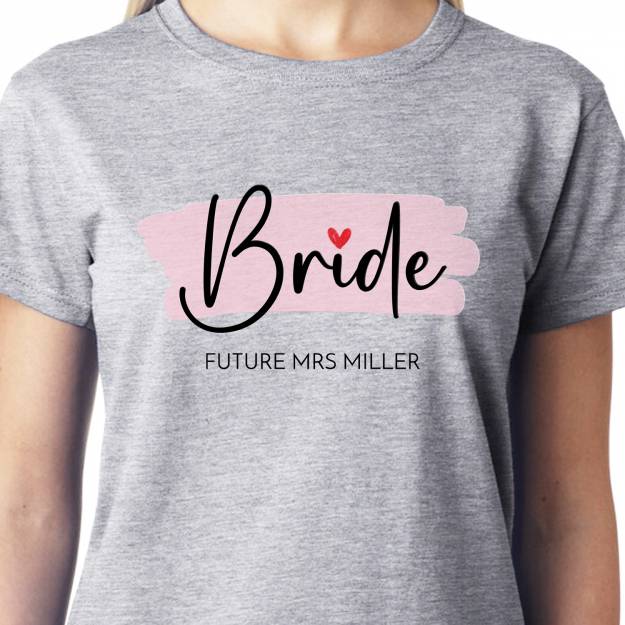 Bride Future Mrs - Personalised T-Shirt