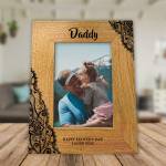 Lace Engraved Any Message Solid Oak Effect Picture Frame