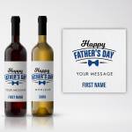 Happy Father's Day Bow Personalised Wine