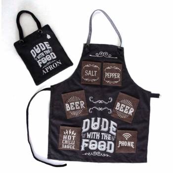 Dude with Food Canvas Apron