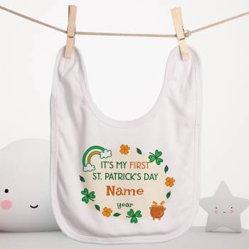 My First St. Patrick's Day Personalised Baby Bib