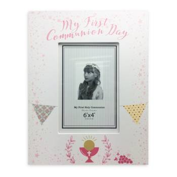 My First Holy Communion Pink Photo Frame Portrait 6x4