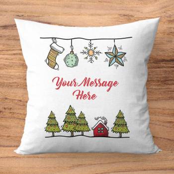 Any Message Christmas Personalised Cushion Square