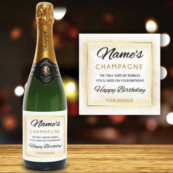The Only Support Bubbles You'll Need On Your Birthday Personalised Champagne