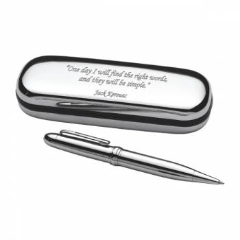 Engraved Pen Case & Ballpoint Pen
