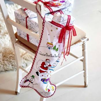 Colour-in Christmas Stocking From Eat Sleep Doodle