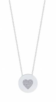 Tipperary Heart Pave Coin Silver Pendant