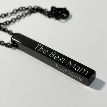 The Best Mam - Personalised 3D Bar Necklace
