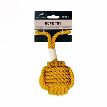 Multi-Coloured Durable Dog Rope Toy - Ochre