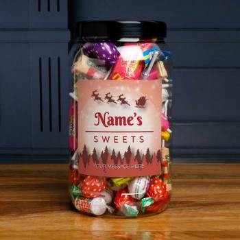 Santa Sleigh - Personalised Sweets Jar