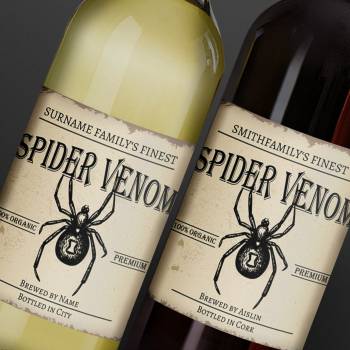 Spider Venom - Halloween Personalised Wine