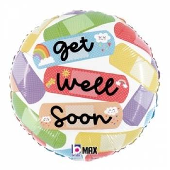 Get Well Soon Band Aid Balloon in a Box