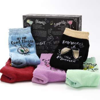 Ladies Cocktail Hour - 5 Pair Sock Set