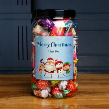 Santa's Friends - Personalised Sweets Jar