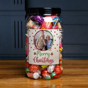 Merry Christmas - Personalised Sweets Jar