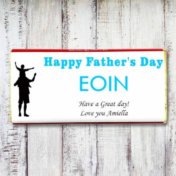 Happy Fathers Day Personalised Chocolate Bar