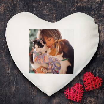 Any Photo - Heart Shaped Cushion