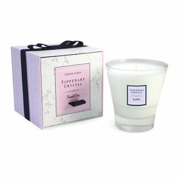 Sweet Pea Filled Candle Tumbler Glass from Tipperary Crystal