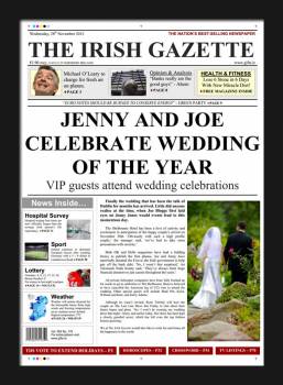 Wedding Newspaper Spoof