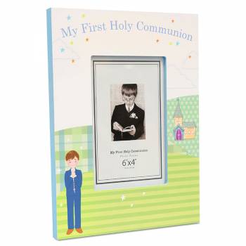My First Holy Communion Frame (Portrait - Blue) 6x4
