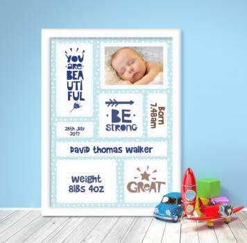 Be Strong Baby Personalised Poster
