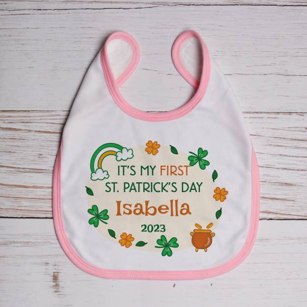My First St. Patrick's Day Personalised Baby Bib