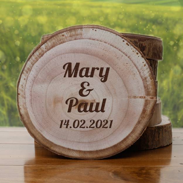 Name and Date - Wooden Slice