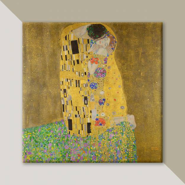 The Kiss by Gustav Klimt - Stretched Canvas