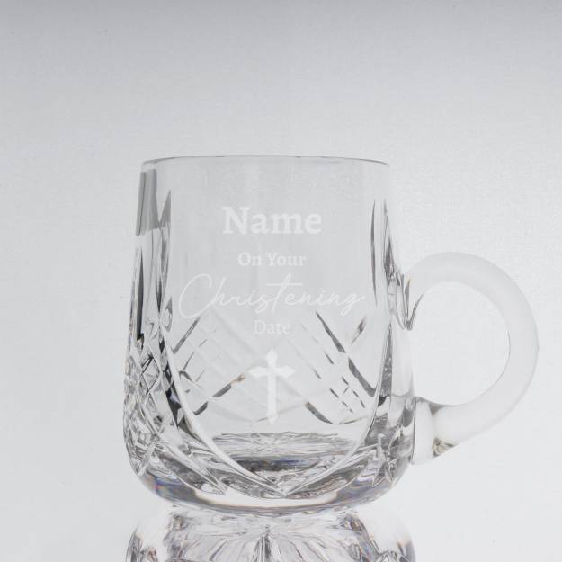 On your Christening Personalised Tankard Glass