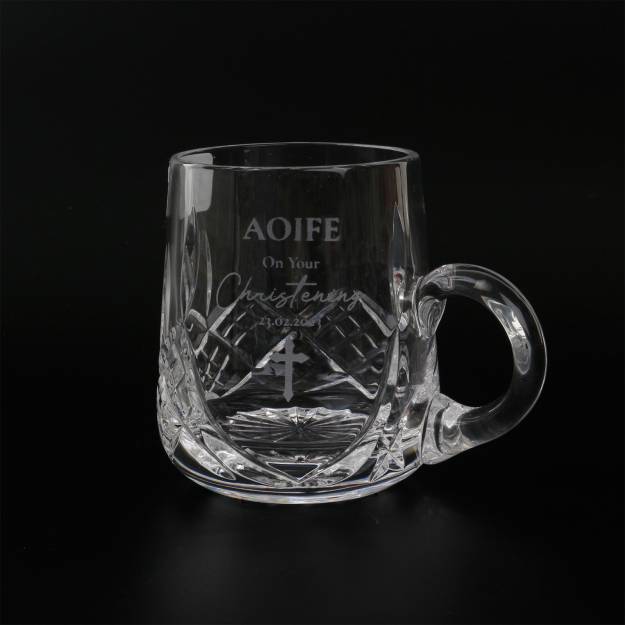 On your Christening Personalised Tankard Glass