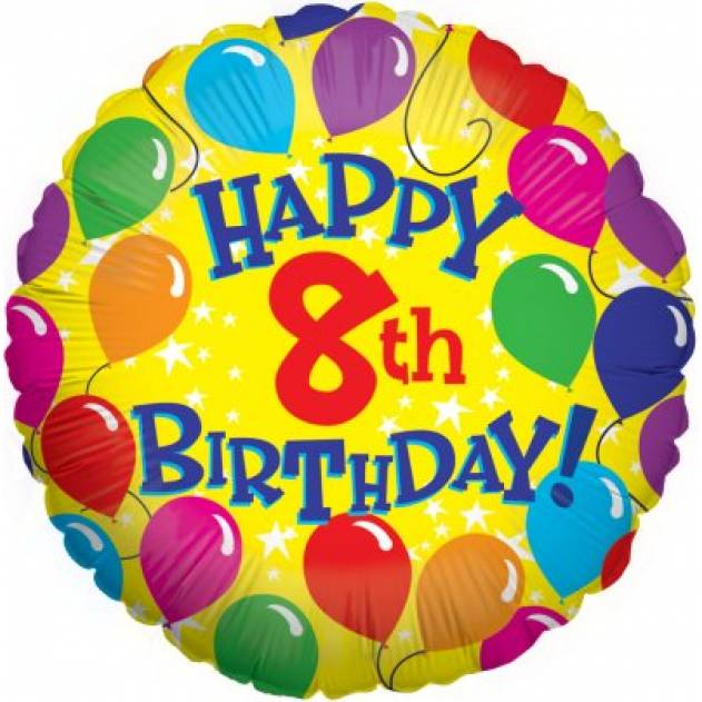 Balloon in a Box - Happy 8th Birthday