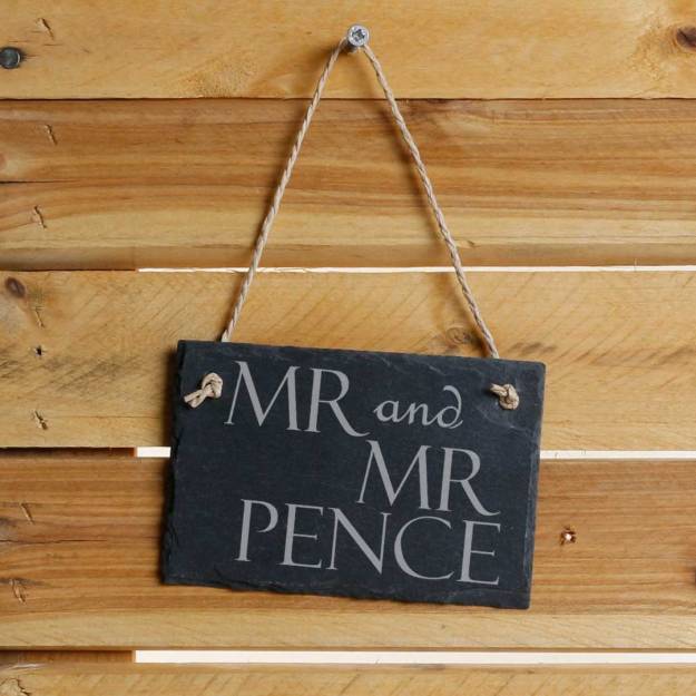 Wedding Surname Personalised Slate