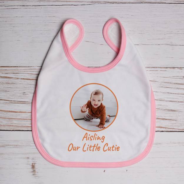 Personalised Any Photo and Any Message Baby Bib