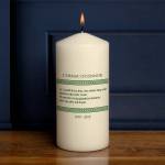 Memorial Poem Side By Side You Male - Personalised Candle