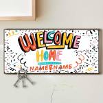 Welcome Home Funky Personalised Key Hanger