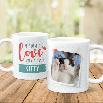 All You Need Is Love And A Cat Personalised Mug