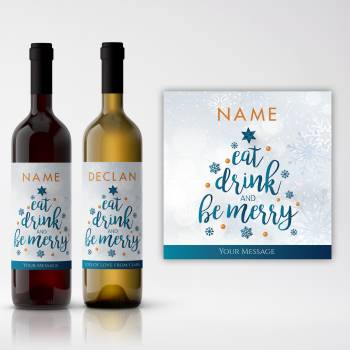 Eat, Drink And Be Merry Personalised Wine