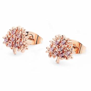 Tipperary Rose Gold Tree of Life Earrings With Czs