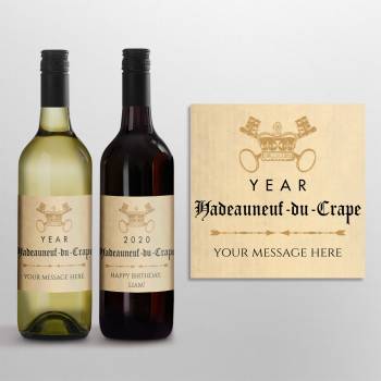 Any Message Hadeauneuf-Du-Crape - Personalised Wine