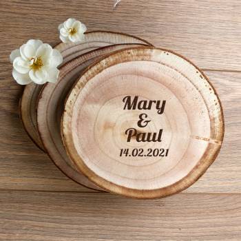Name and Date - Wooden Slice