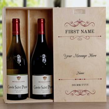 Any Message - Personalised Wooden Double Wine Box